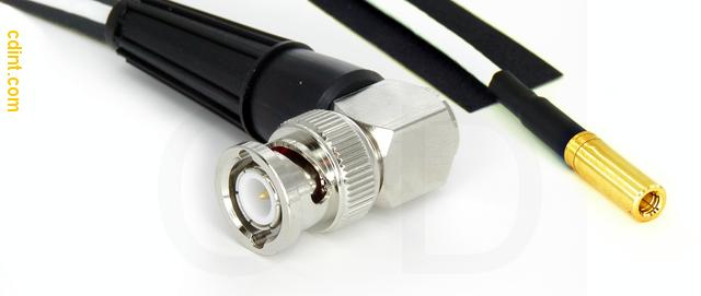 B90S2B-188LN-3: Coaxial Cable, BNC 90 degree (right angle) to SSMB ...