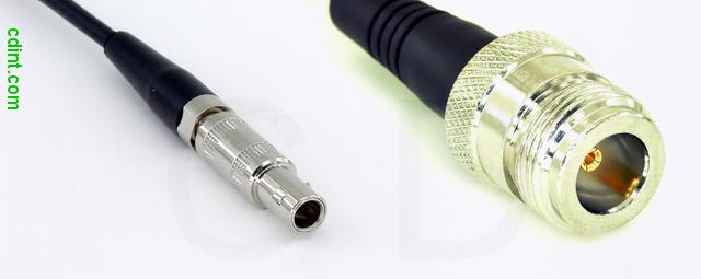 L00 Thread L00NF-174LL-6: Coaxial Cable, L00 (Lemo 00 compatible) to N female ...