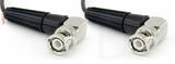 Coaxial Cable, BNC 90 degree (right angle) to BNC 90 degree (right angle), RG174 low noise, 1 foot, 50 ohm