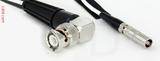 Coaxial Cable, BNC 90 degree (right angle) to L00 (Lemo 00 compatible) female, RG188 low noise, 3 foot, 50 ohm