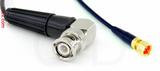 Coaxial Cable, BNC 90 degree (right angle) to 1/4-32 (S-93 compatible), RG174, 1 foot, 50 ohm