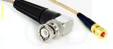 Coaxial Cable, BNC 90 degree (right angle) to 10-32 hex (Microdot compatible), RG316, 5 foot, 50 ohm
