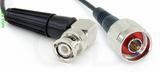 Coaxial Cable, BNC 90 degree (right angle) to N, RG174 flexible (TPR jacket), 5 foot, 50 ohm