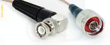 Coaxial Cable, BNC 90 degree (right angle) to N, RG316 double shielded, 10 foot, 50 ohm