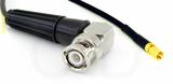 Coaxial Cable, BNC 90 degree (right angle) to SSMC, RG174, 6 foot, 50 ohm