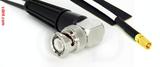 Coaxial Cable, BNC 90 degree (right angle) to SSMC, RG188, 32 foot, 50 ohm