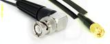 Coaxial Cable, BNC 90 degree (right angle) to SMA, RG188, 24 foot, 50 ohm