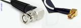 Coaxial Cable, BNC 90 degree (right angle) to SMA 90 degree (right angle) female, RG188 low noise, 50 foot, 50 ohm