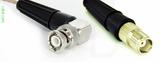 Coaxial Cable, BNC 90 degree (right angle) to TNC female, RG316, 32 foot, 50 ohm