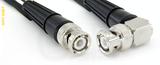 Coaxial Cable, BNC to BNC 90 degree (right angle), RG196 low noise, 4 foot, 50 ohm
