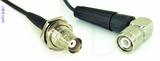 Coaxial Cable, BNC bulkhead mount female to TNC 90 degree (right angle), RG174, 2 foot, 50 ohm