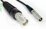 Coaxial Cable, BNC female to L00 (Lemo 00 compatible) female, RG174, 12 foot, 50 ohm