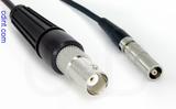 Coaxial Cable, BNC female to L00 (Lemo 00 compatible) female, RG174 low noise, 6 foot, 50 ohm