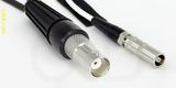 Coaxial Cable, BNC female to L00 (Lemo 00 compatible) female, RG188, 2 foot, 50 ohm