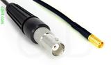 Coaxial Cable, BNC female to MCX jack (female contact), RG174, 50 foot, 50 ohm