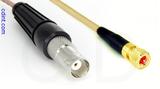 Coaxial Cable, BNC female to 10-32 hex (Microdot compatible), RG316 double shielded, 32 foot, 50 ohm