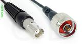 Coaxial Cable, BNC female to N, RG174, 24 foot, 50 ohm