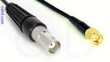 Coaxial Cable, BNC female to SMA, RG174 flexible (TPR jacket), 16 foot, 50 ohm