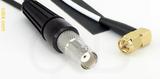 Coaxial Cable, BNC female to SMA 90 degree (right angle), RG188 low noise, 50 foot, 50 ohm