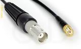 Coaxial Cable, BNC female to SMA female, RG174 low loss, 1 foot, 50 ohm