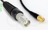 Coaxial Cable, BNC female to SMA female reverse polarity, RG174, 20 foot, 50 ohm