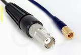Coaxial Cable, BNC female to SMB plug (female contact), RG174, 1 foot, 50 ohm