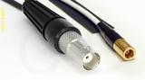 Coaxial Cable, BNC female to SMB plug (female contact), RG188, 24 foot, 50 ohm