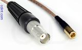 Coaxial Cable, BNC female to SMB plug (female contact), RG316, 12 foot, 50 ohm