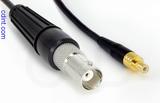 Coaxial Cable, BNC female to SMB jack (male contact), RG174 flexible (TPR jacket), 5 foot, 50 ohm