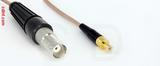 Coaxial Cable, BNC female to SMB jack (male contact), RG316, 1 foot, 50 ohm