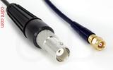 Coaxial Cable, BNC female to SMC (Subvis), RG174 flexible (TPR jacket), 5 foot, 50 ohm