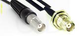 Coaxial Cable, BNC female to TNC bulkhead mount female, RG188 low noise, 4 foot, 50 ohm