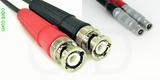 Coaxial Cable, BNC to L00 (Lemo 00 compatible), RG174 dual, 12 foot, 50 ohm