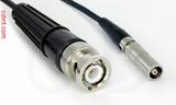 Coaxial Cable, BNC to L00 (Lemo 00 compatible) female, RG174 low noise, 3 foot, 50 ohm