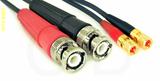 Coaxial Cable, BNC to 10-32 (Microdot compatible), RG174 dual, 32 foot, 50 ohm
