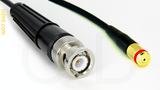 Coaxial Cable, BNC to 1/4-32 (S-93 compatible) female, RG174 flexible (TPR jacket), 4 foot, 50 ohm
