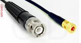 Coaxial Cable, BNC to 10-32 hex (Microdot compatible), RG174 flexible (TPR jacket), 6 foot, 50 ohm