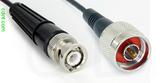 Coaxial Cable, BNC to N, RG174 low loss, 8 foot, 50 ohm