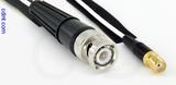Coaxial Cable, BNC to SMA female, RG196 low noise, 5 foot, 50 ohm