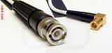 Coaxial Cable, BNC to SMB 90 degree (right angle) plug (female contact), RG188, 6 foot, 50 ohm