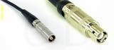 Coaxial Cable, L00 (Lemo 00 compatible) female to L1 (Lemo 1 compatible), RG174 flexible (TPR jacket), 3 foot, 50 ohm