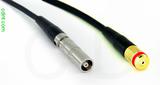 Coaxial Cable, L00 (Lemo 00 compatible) female to 1/4-32 (S-93 compatible) female, RG174, 1 foot, 50 ohm