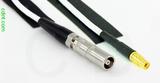 Coaxial Cable, L00 (Lemo 00 compatible) female to MMCX jack (female contact), RG188, 3 foot, 50 ohm
