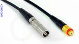 Coaxial Cable, L00 (Lemo 00 compatible) female to 10-32 (Microdot compatible) female, RG174, 4 foot, 50 ohm