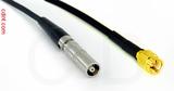 Coaxial Cable, L00 (Lemo 00 compatible) female to SSMA, RG174, 40 foot, 50 ohm