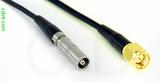 Coaxial Cable, L00 (Lemo 00 compatible) female to SMA, RG174 low noise, 1 foot, 50 ohm