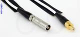 Coaxial Cable, L00 (Lemo 00 compatible) female to SMB jack (male contact), RG188, 8 foot, 50 ohm