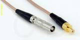 Coaxial Cable, L00 (Lemo 00 compatible) female to SMB jack (male contact), RG316, 1 foot, 50 ohm