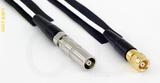 Coaxial Cable, L00 (Lemo 00 compatible) female to SMC (Subvis), RG196 low noise, 6 foot, 50 ohm