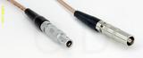 Coaxial Cable, L00 (Lemo 00 compatible) to L00 (Lemo 00 compatible) female, RG316, 1 foot, 50 ohm